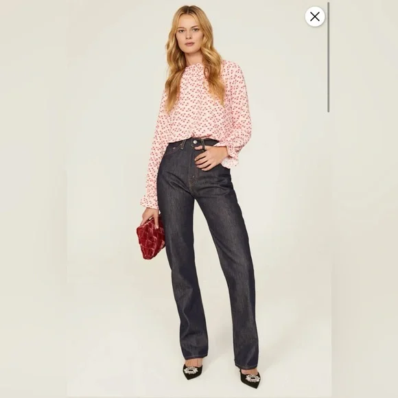 Hill House Home Pink Posy 2pc Set: Millie Top + Mirabel Wrap Skirt Floral Ruffle - Picture 6 of 12